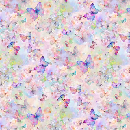Flutter Butterflies on Floral