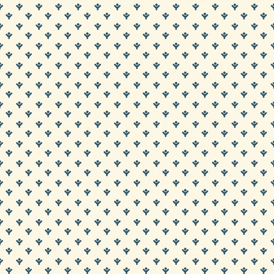 Seasonal Shirtings Tiny Bud - Blue