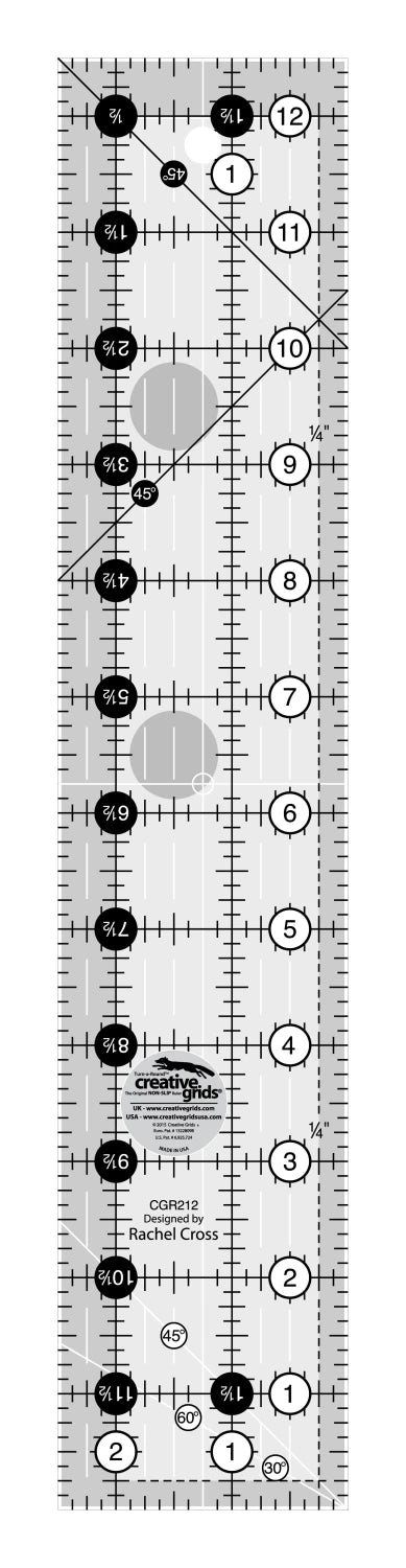 Creative Grids Quilt Ruler 2 1/2in x 12 1/2in Rectangle