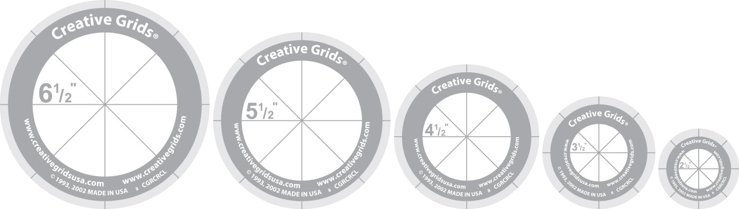 Creative Grids Quilt Ruler Circles - Set of 5