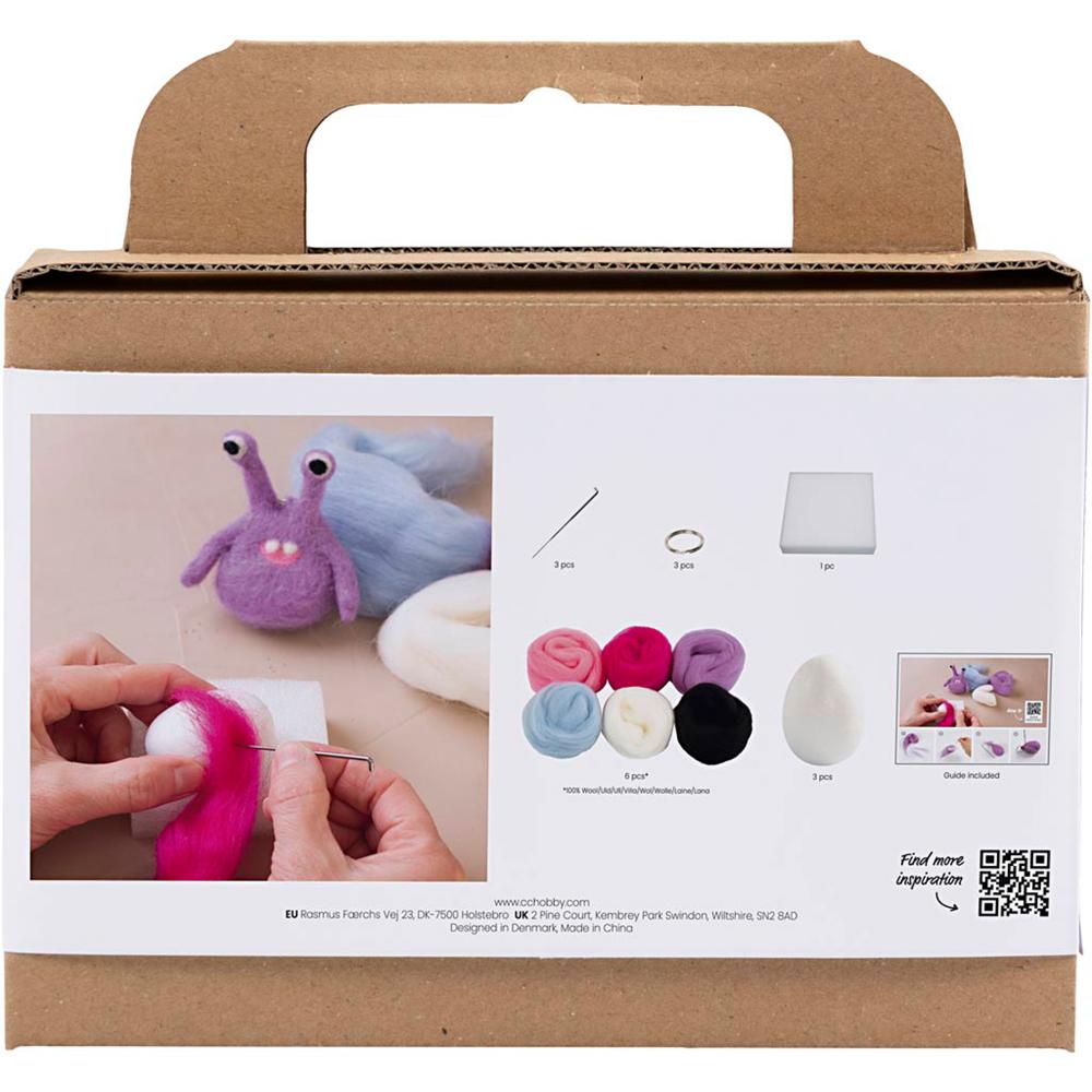 Needle Felting Mini Craft Kit 3 Monsters