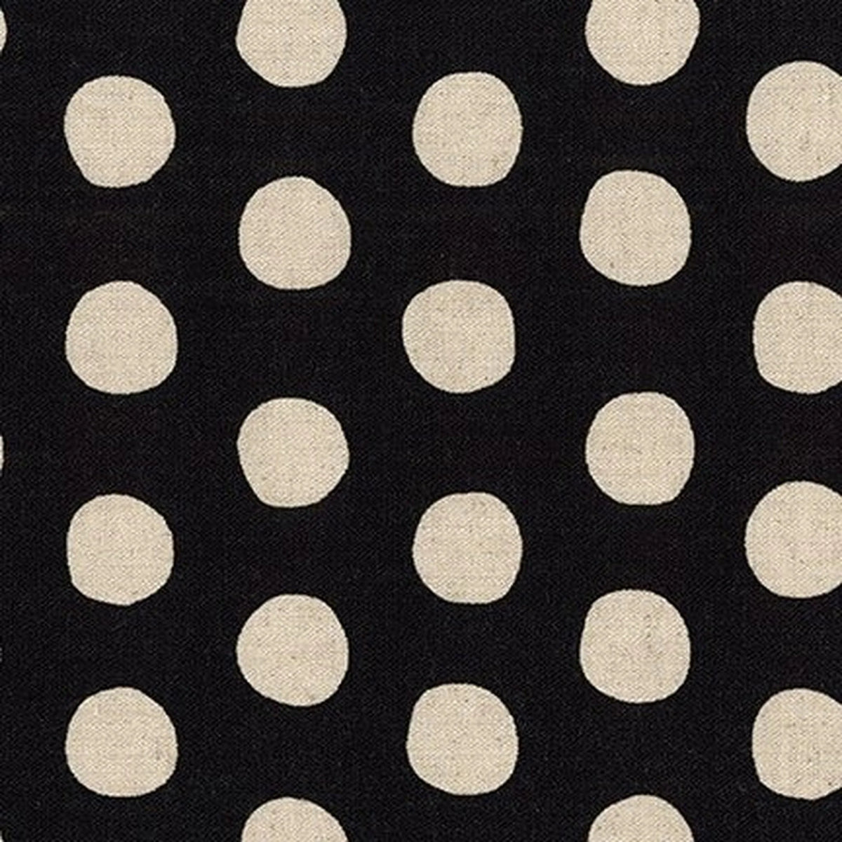 Sevenberry Linen Dots - Black and Natural