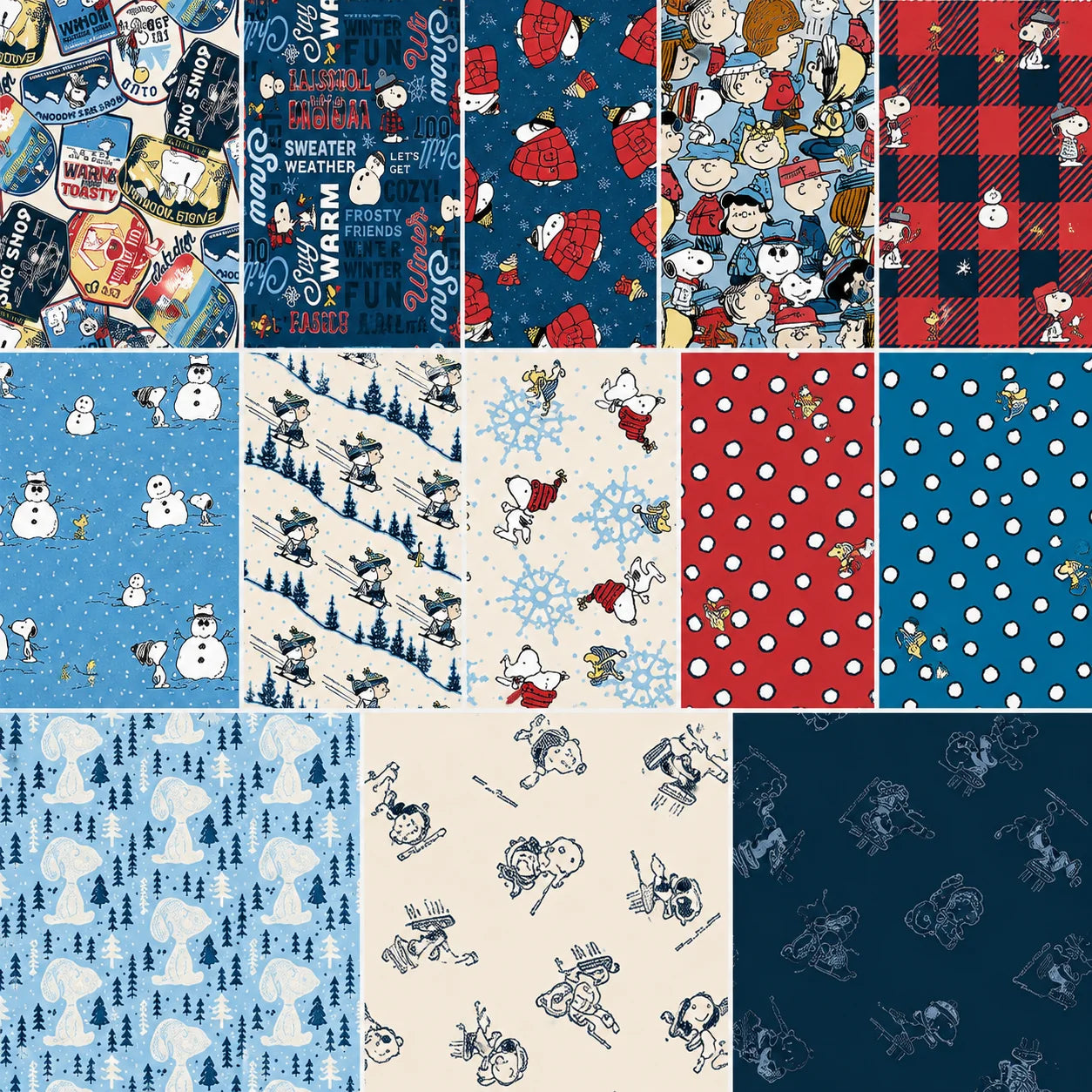 Peanuts Frosty Friends Fat Quarter Bundle