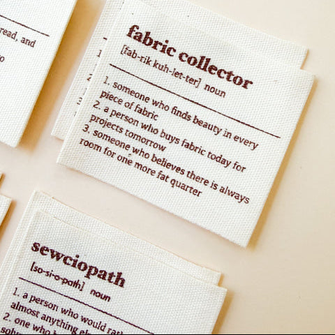 Sewing Dictionary Multi Cotton Labels - Minki Kim