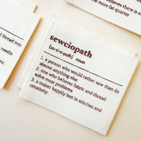 Sewing Dictionary Multi Cotton Labels - Minki Kim