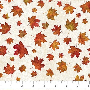 Stonehenge Oh Canada Medium Beige Leaves