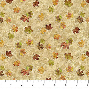Naturescapes Autumn Woodland Leaf Toss Beige