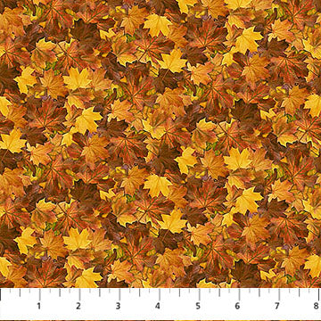 Naturescapes Autumn Woodland Packed Leaves Rust