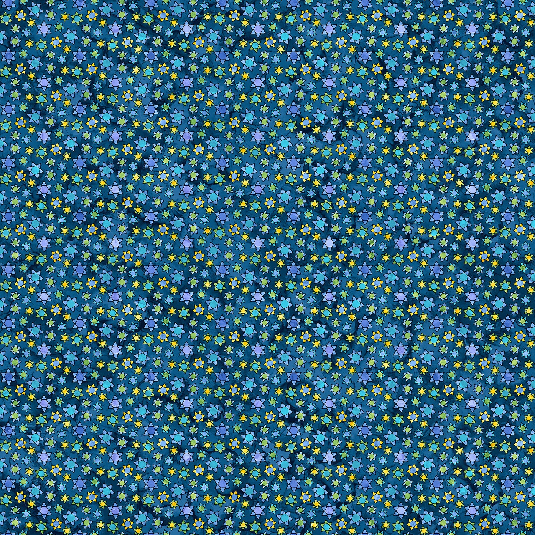 Hanukkah Lights Blue Stars