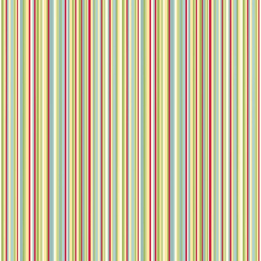 Country Mouse Barcode Stripe - White Multi