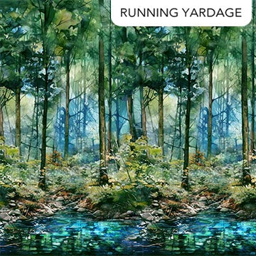 Serenity Springs Border - Green Multi