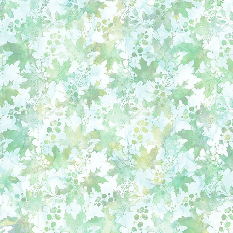 Serenity Leaves - Light Blue Multi