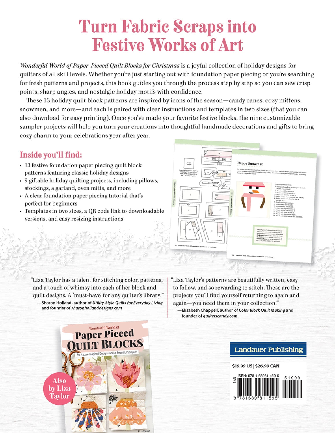 Pre-Order Wonderful World of Paper-Pieced Quilt Blocks for Christmas