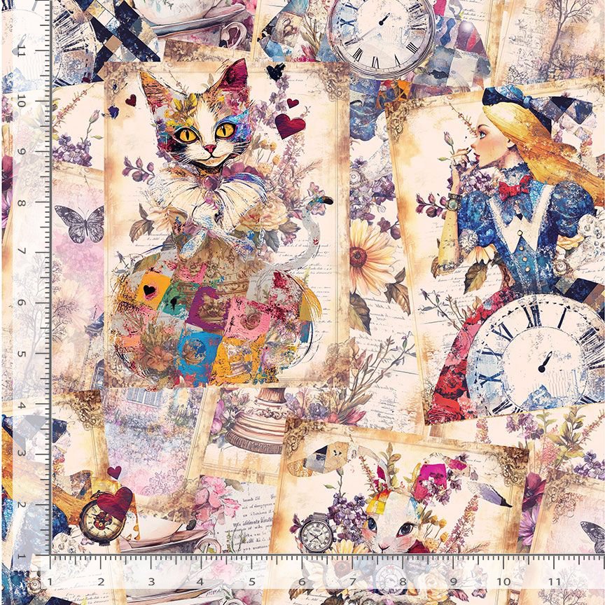 Looking Glass Alices Dream Collage - Multi
