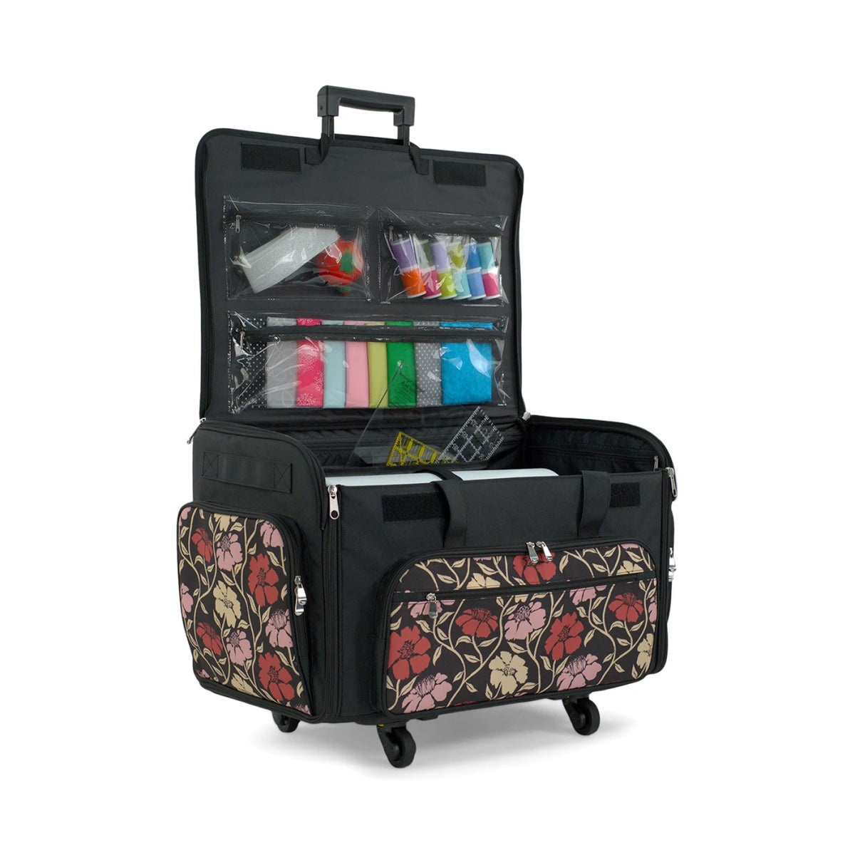 Everything Mary XXL Sewing Machine Tote Red Floral