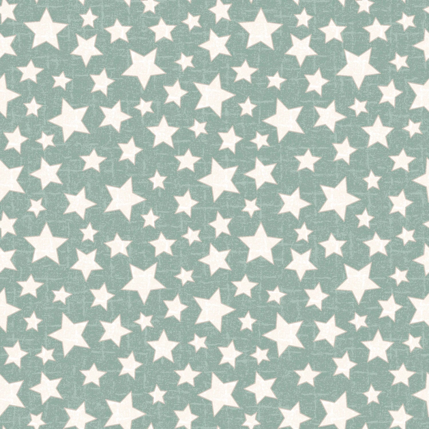 Snowtop Mountain Stars Flannel - Aqua