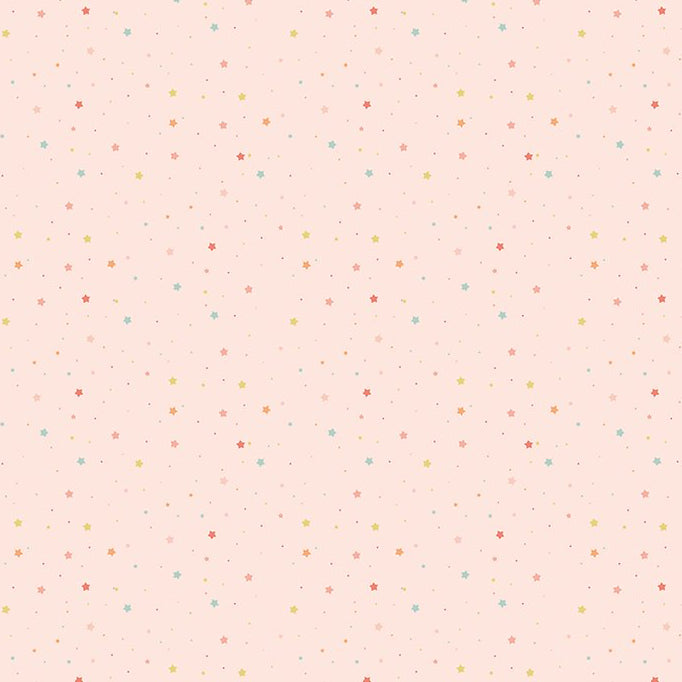 Love You to the Moon Flannel  Stars - Blush
