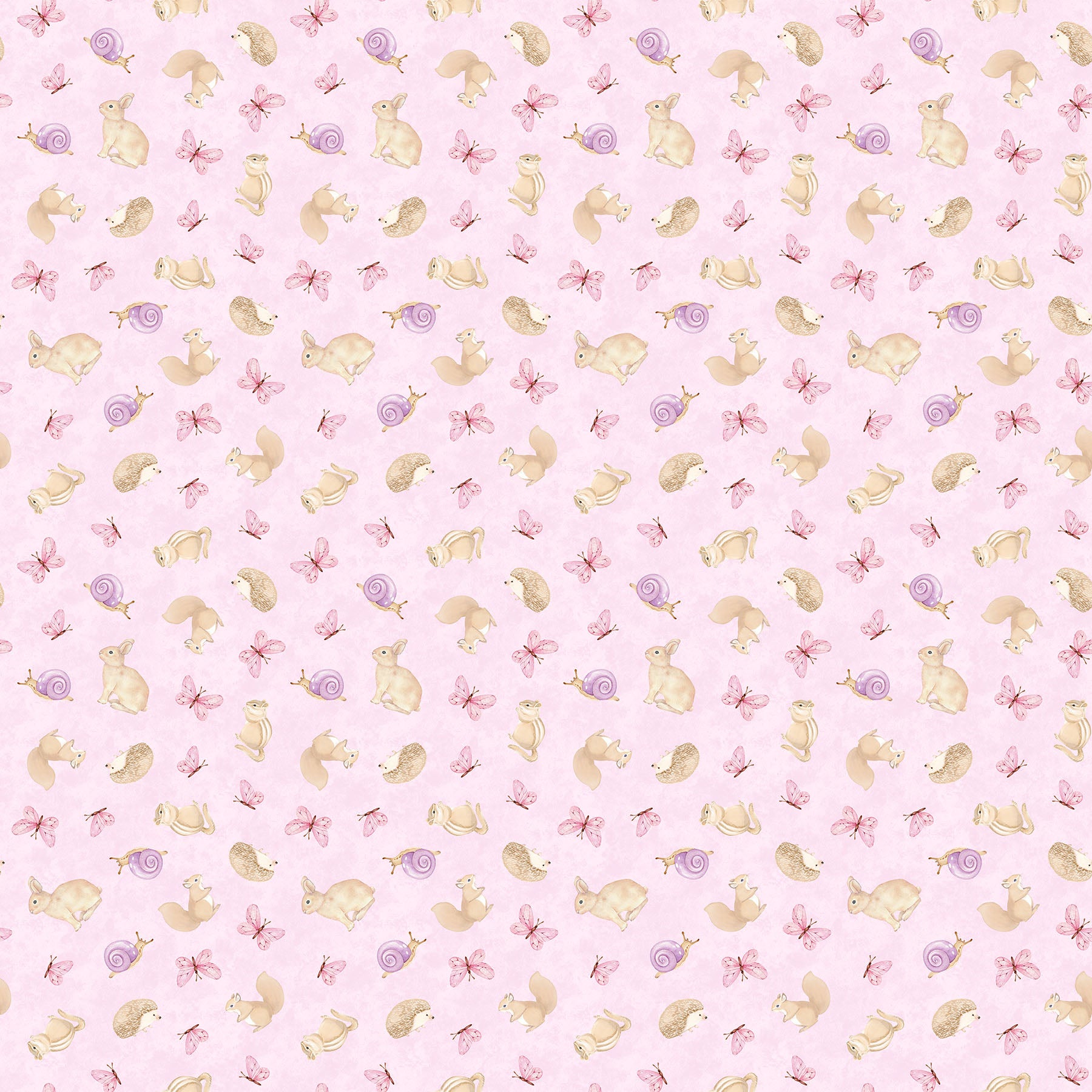 Peas in a Pod Pink Animal Toss Flannel