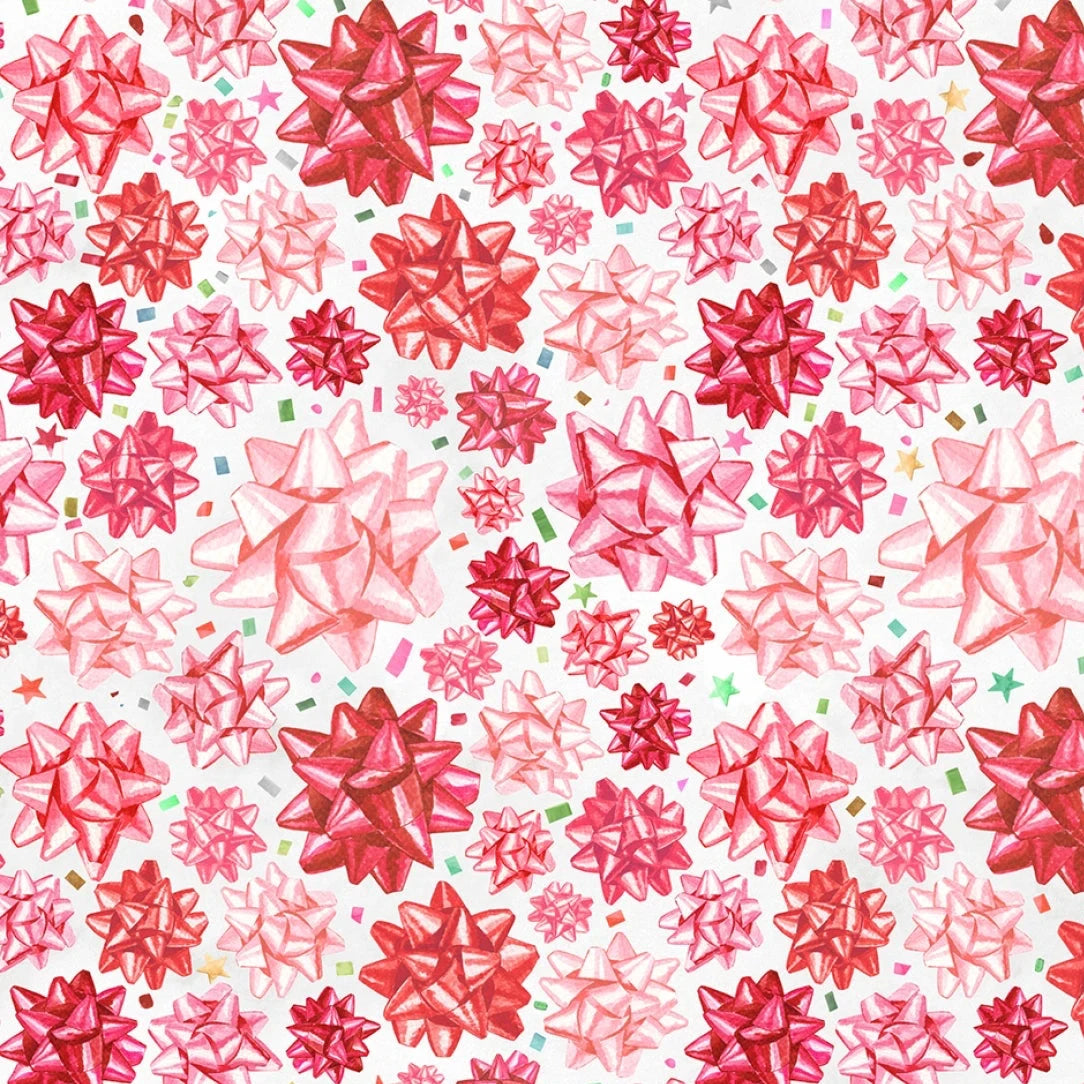 Christmas In Color Valentine Stick on Bows - Red