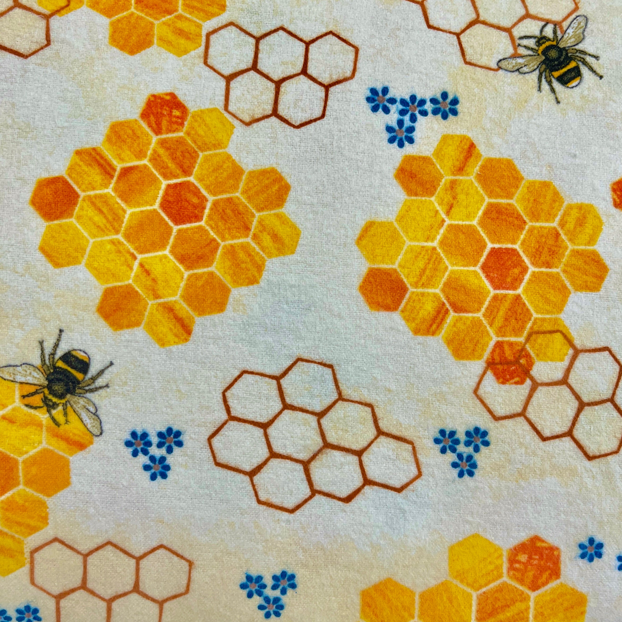 Honeycomb Bees Flannel
