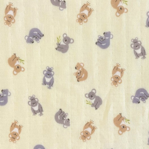 Sevenberry Koalas - Yellow Double Gauze