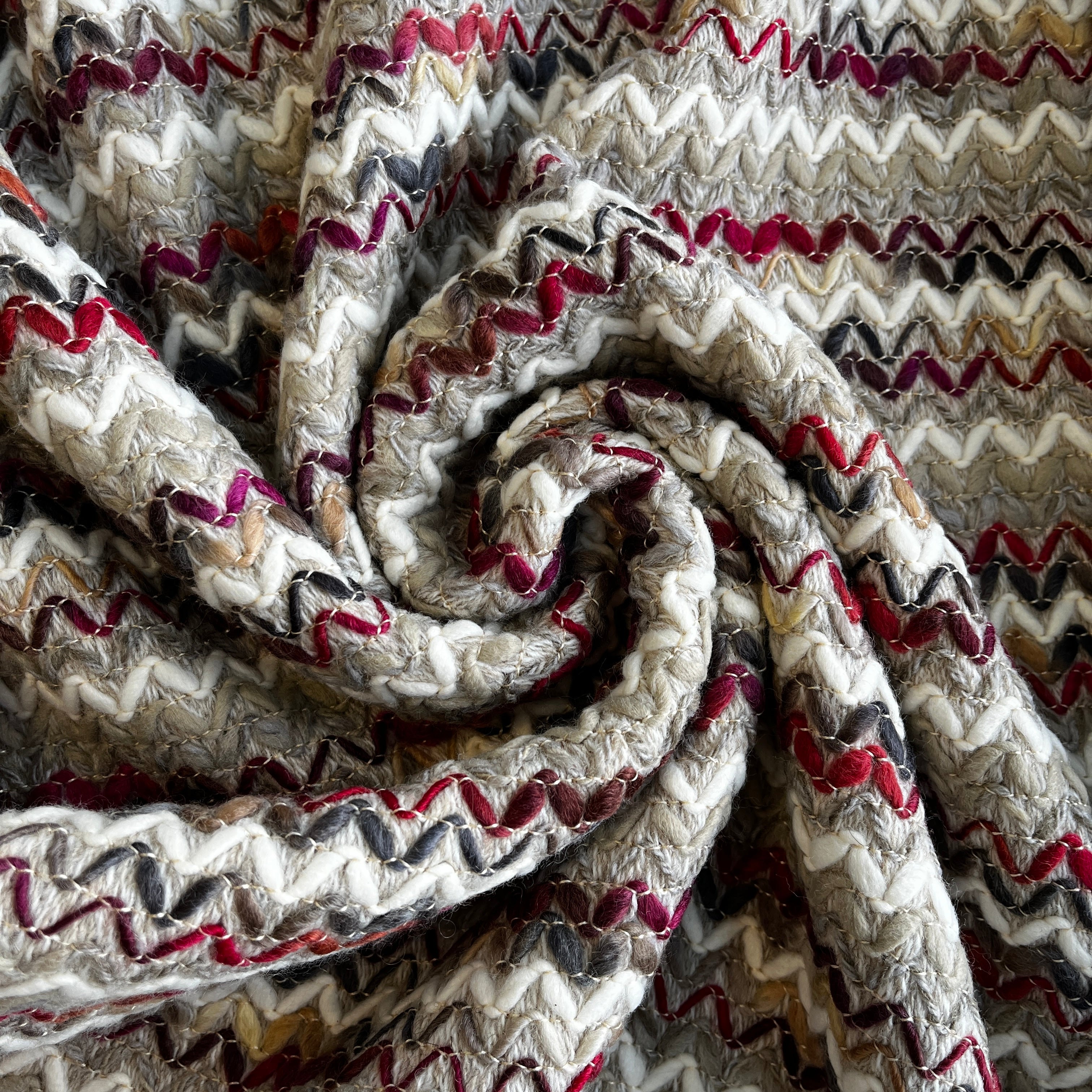 Zig Zag Stripe Wool Blend Knit