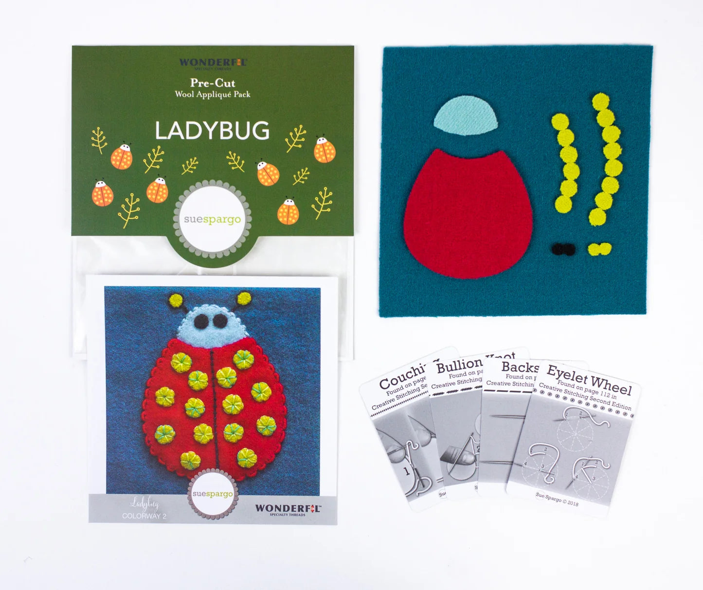 Sue Spargo Ladybug Merino Wool Kit