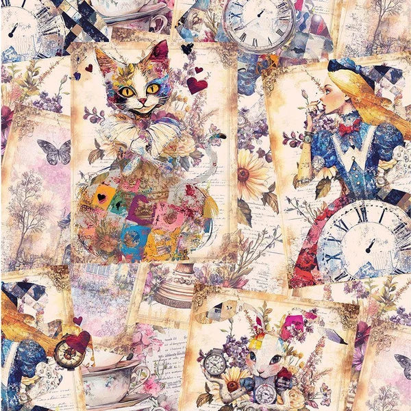 Looking Glass Alices Dream Collage - Multi