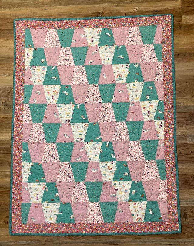 Unicorn Kingdom Tumbler Crib Quilt Kit