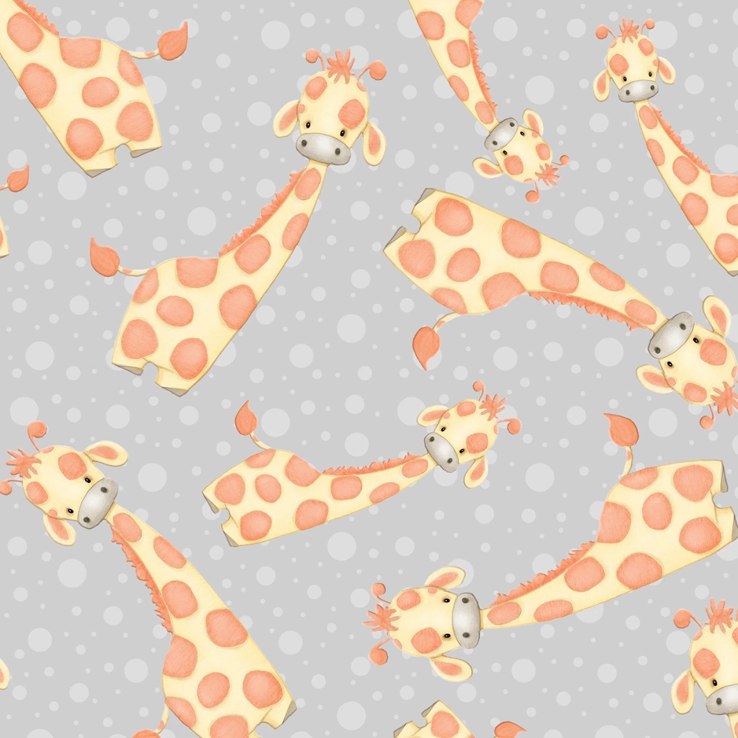 Comfy Prints Gray Giraffe Flannel