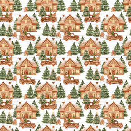 Very Merry Gingerbread Jolly Forest - White