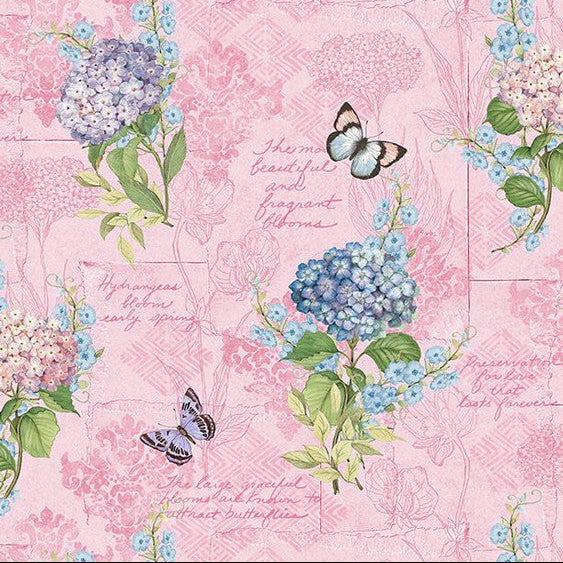 Hydrangea Mist Monograph - Pink