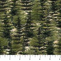 Cabin View Trees - Fat Quarter