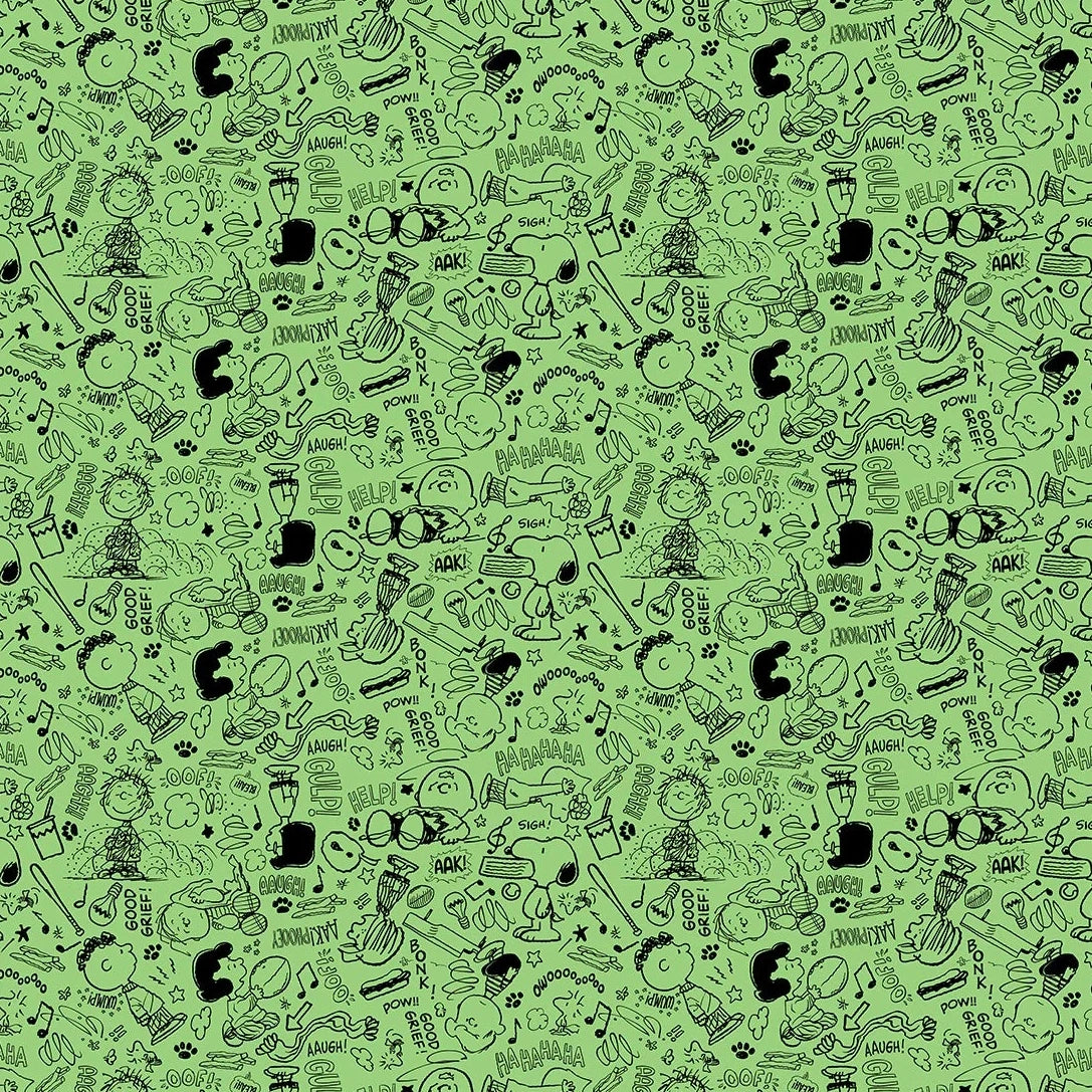Peanuts Gang Doodle - Green