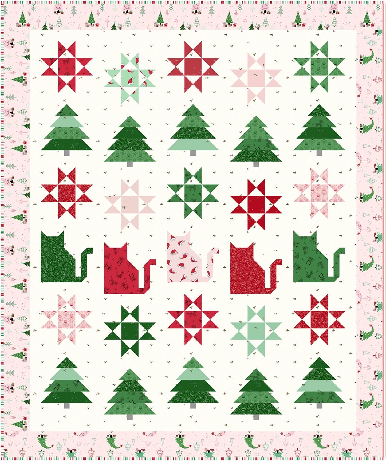 Scaredy Cat Christmas Pattern