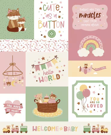 Baby Girl Cute as a Button Panel