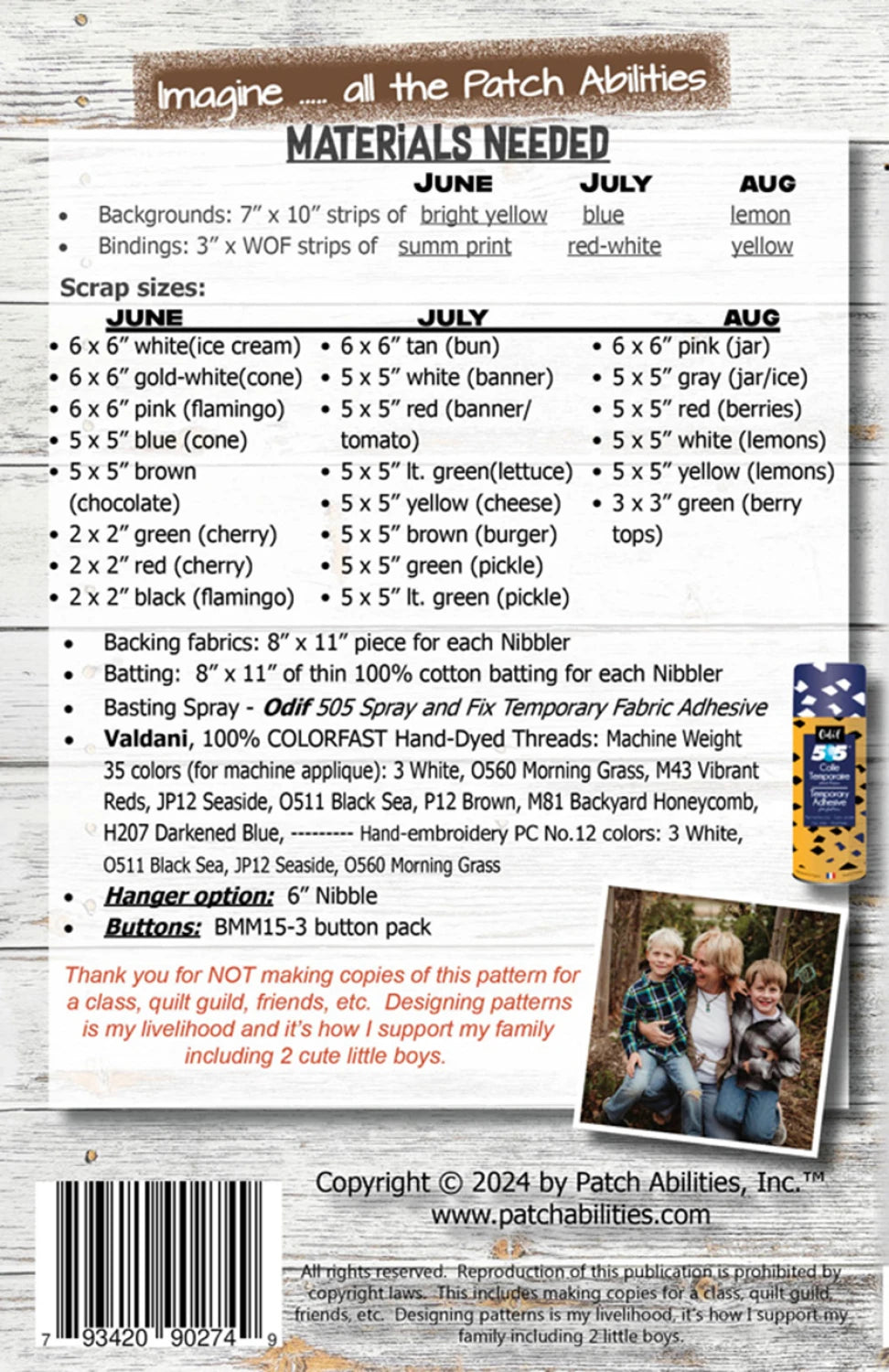 Summer Nibblers Pattern