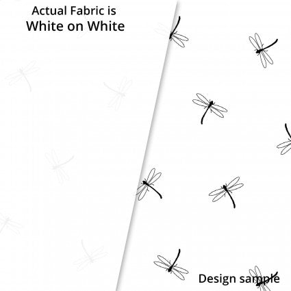 Dragonflies - White on White