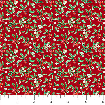 Home For Christmas Mistletoe - Red Multi