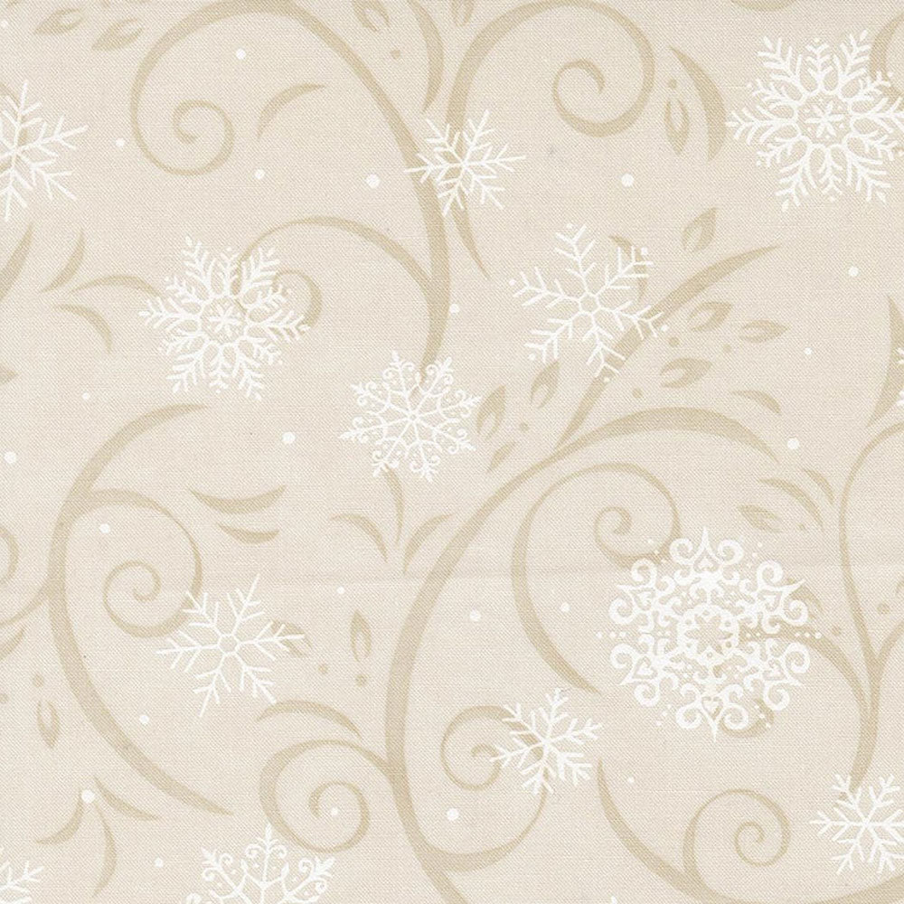 When Snow Falls Snow Swirl - Snowy White 108" Wideback