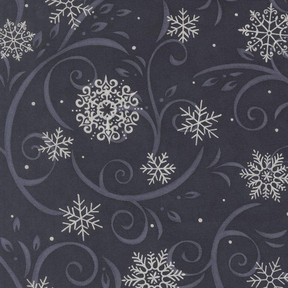 When Snow Falls Snow Swirl - Night Sky 108" Wideback