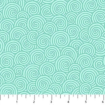 Quilting In Bloom Scroll Blender - Light Turquoise