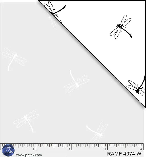 Dragonflies - White on White