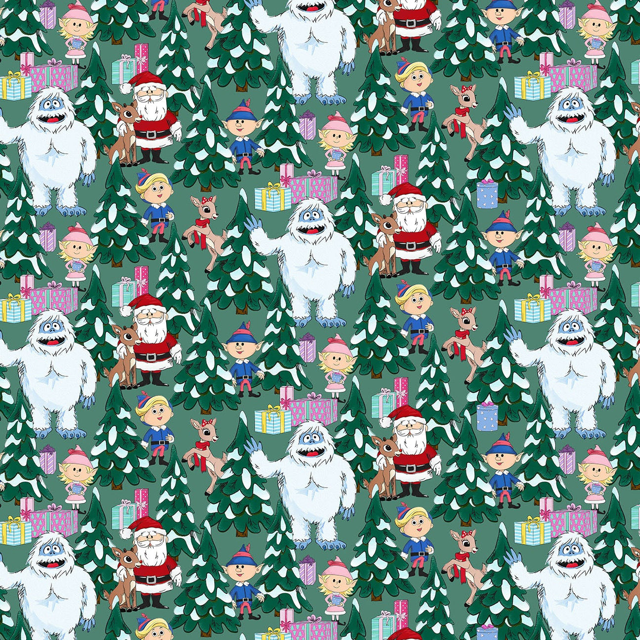 Rudolph the Red-Nose Reindeer Light Spruce Scene