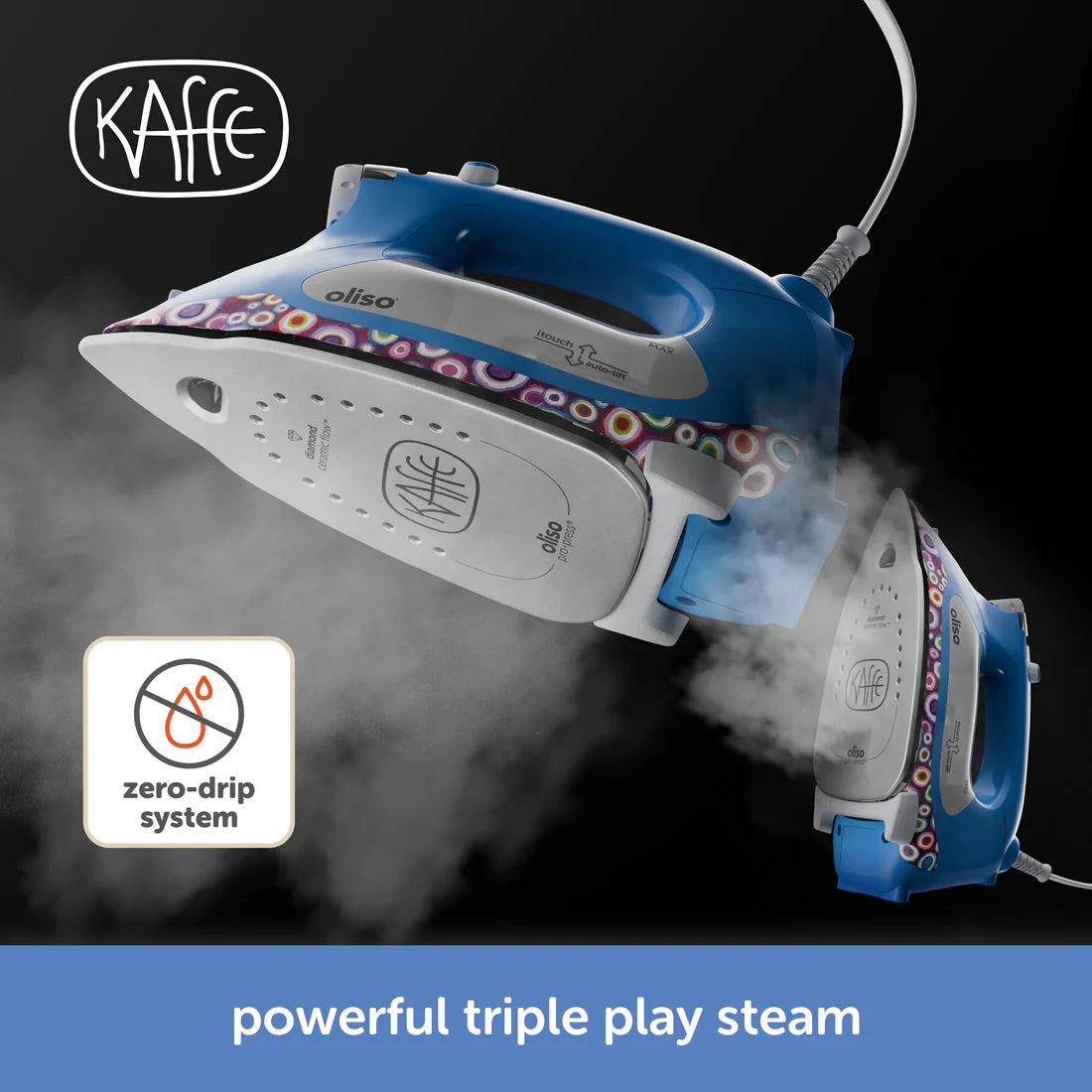 Oliso PROTM TG1600 Pro Plus Smart Iron Kaffe Fassett Special Edition