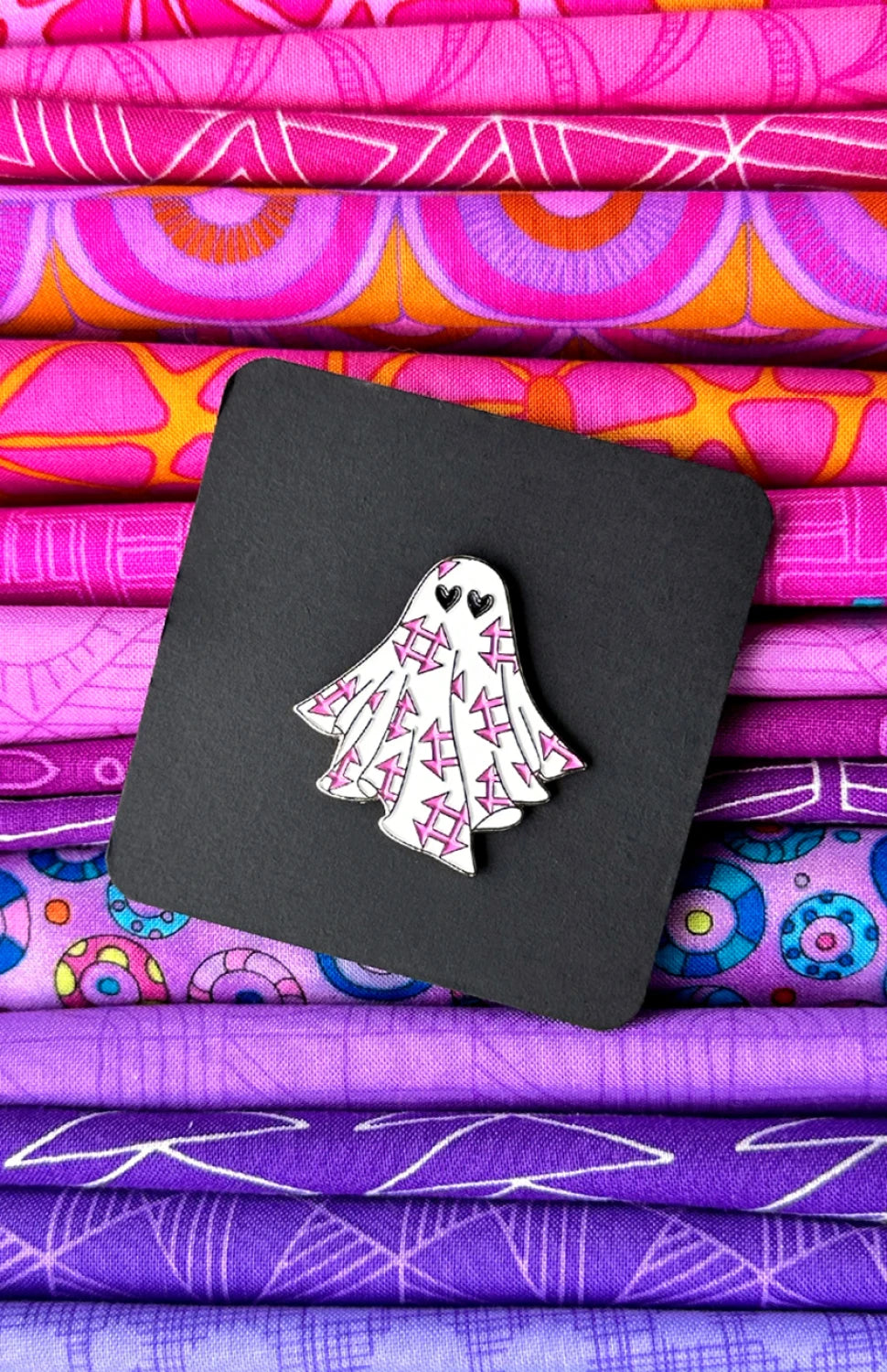 Ghost Quilt Enamel Pin