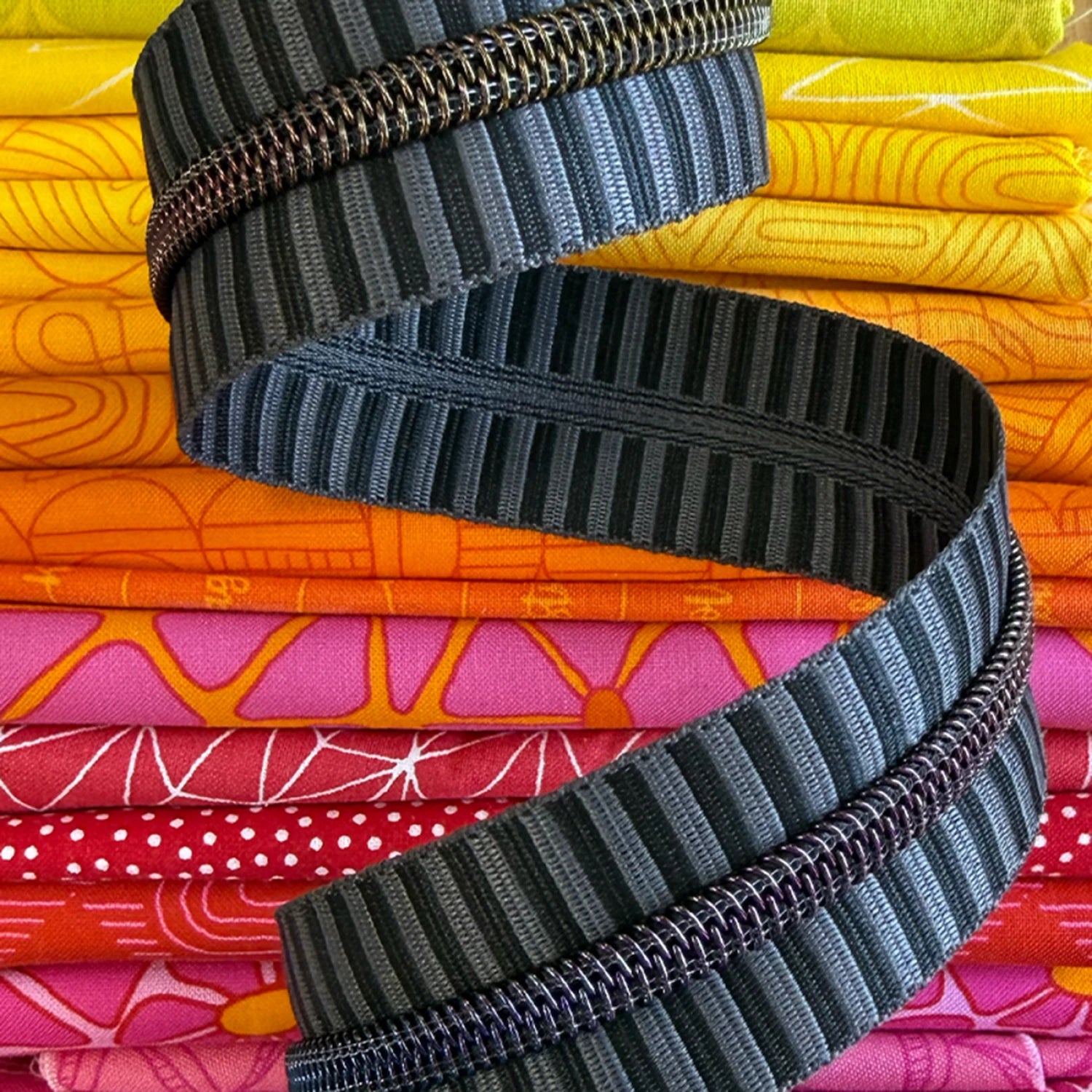 Wide Striped Zipper Tape