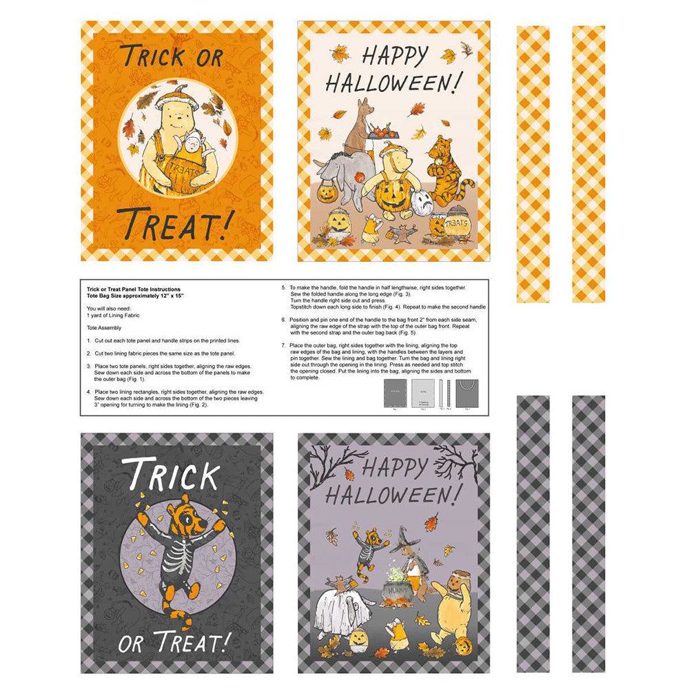 Winnie The Pooh Haunted Acre Wood Treat Bag Panel