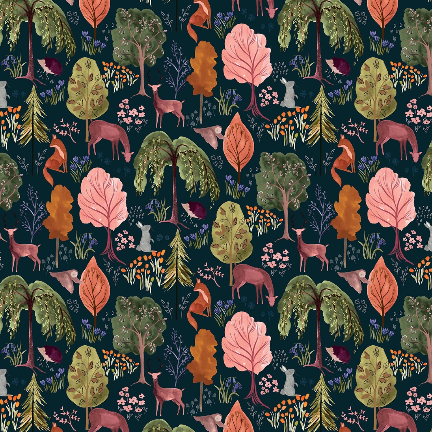 Floral Forest Midnight