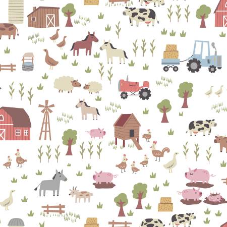 Hogs & Kisses Flannel - White